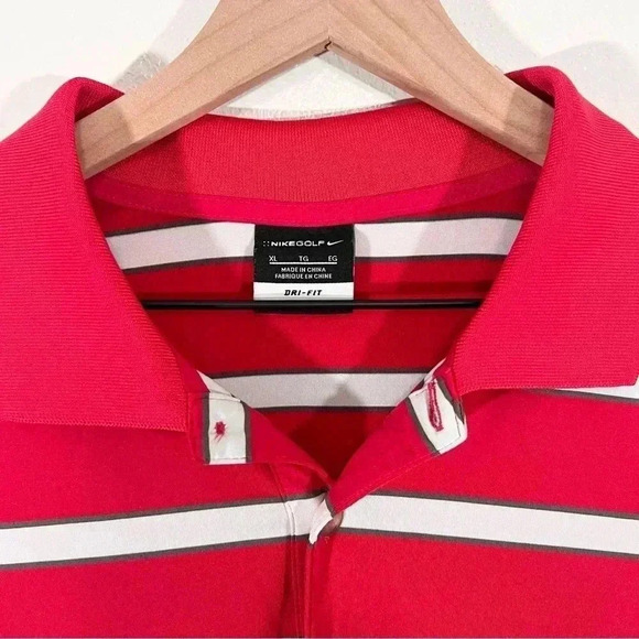 Nike Golf Dri-Fit Red Polo - Picture 3 of 6